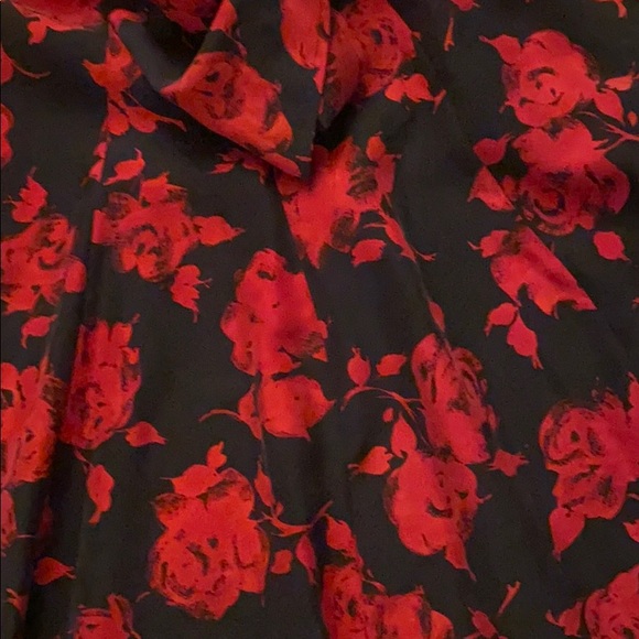 100% Silk MODA International Roses Dress - Picture 5 of 7